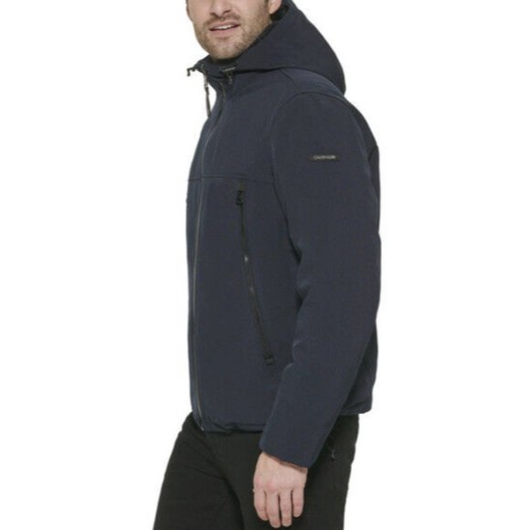 NWT Calvin Klein Faux Sherpa Lined Infinte Stretch Soft Shell Jacket - Small - Picture 2 of 12